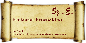 Szekeres Ernesztina névjegykártya