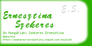 ernesztina szekeres business card